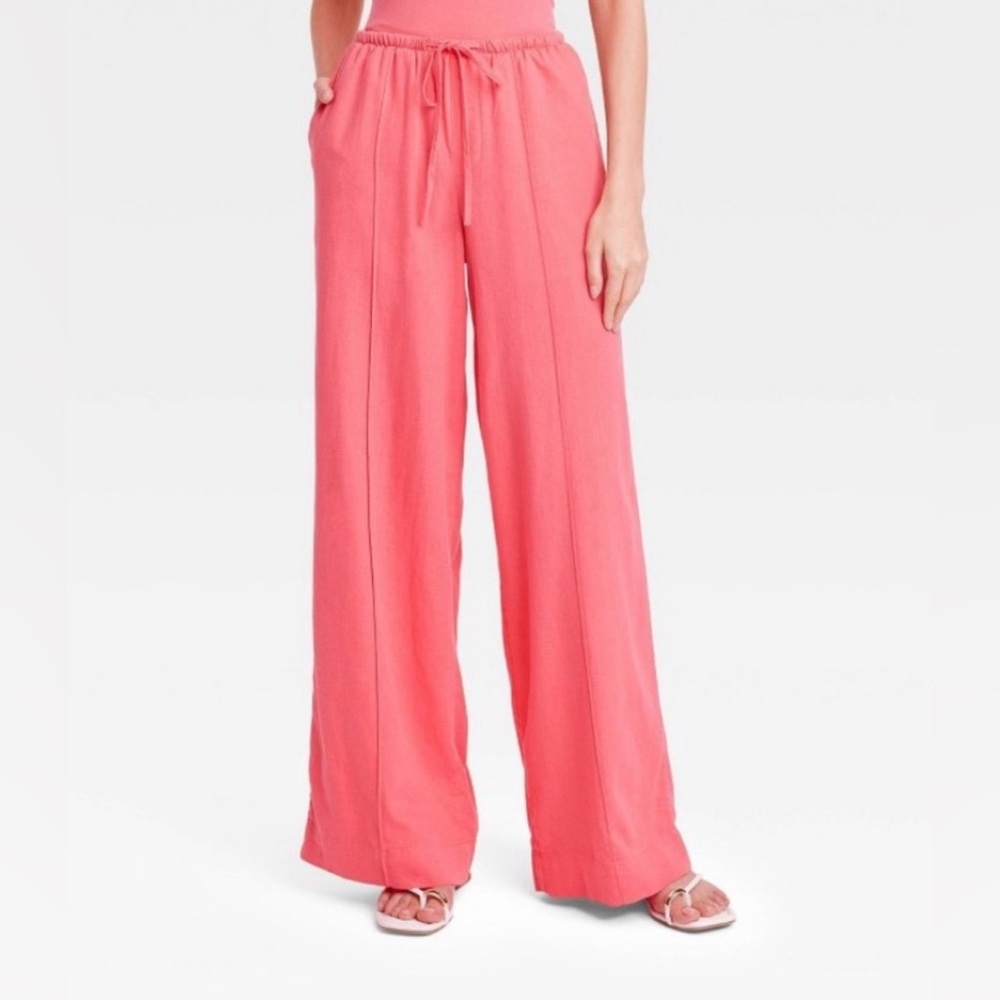 💙 A New Day Linen Hot Pink Pants Medium